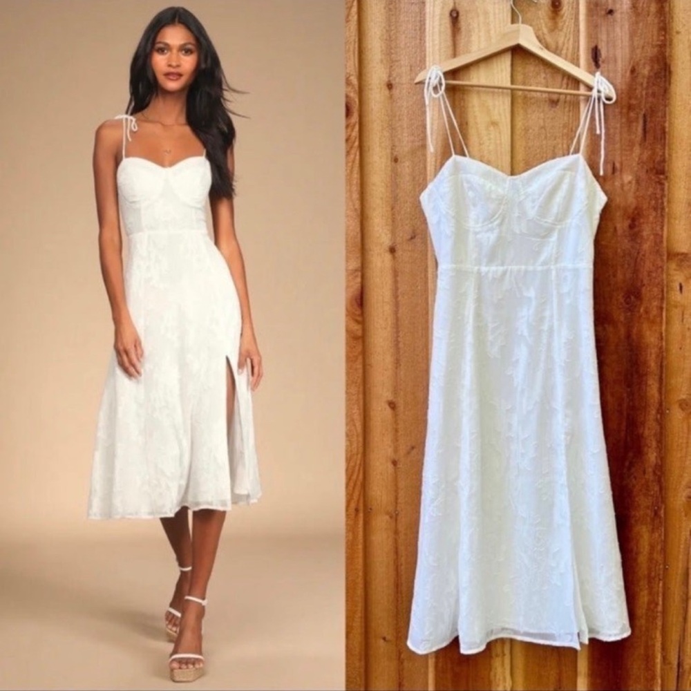 Lulu's White Midi Dress